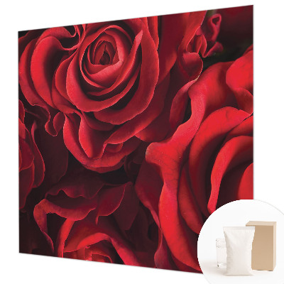 Fototapete fürs Wohnzimmer mit roten Rosen