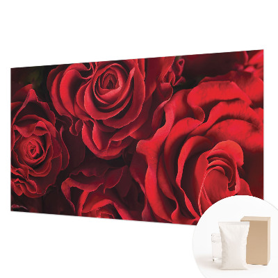 Fototapete fürs Wohnzimmer mit roten Rosen