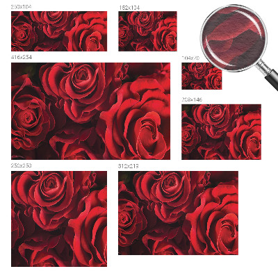 Fototapete fürs Wohnzimmer mit roten Rosen