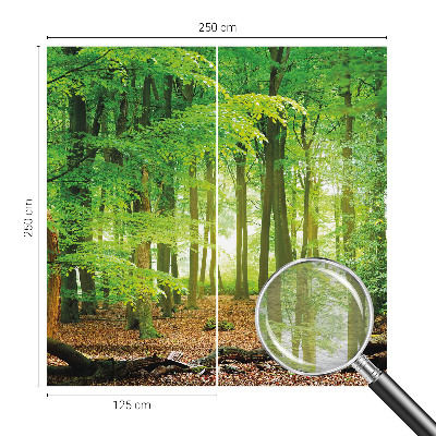 Fototapete fürs Schlafzimmer mit grünem Waldmotiv
