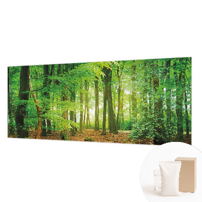 Fototapete fürs Schlafzimmer mit grünem Waldmotiv