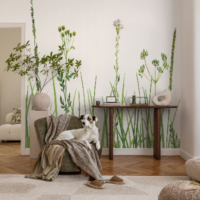 Motivtapete aus Vlies mit zartem Blumenmuster