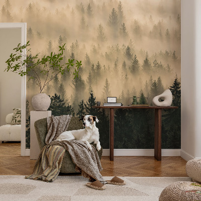 Vlies-Fototapete fürs Schlafzimmer mit Motiv ‚Waldnebel‘