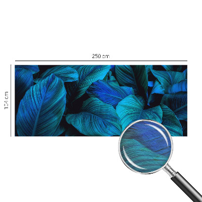Fototapete aus Vlies mit blauem Blattmuster