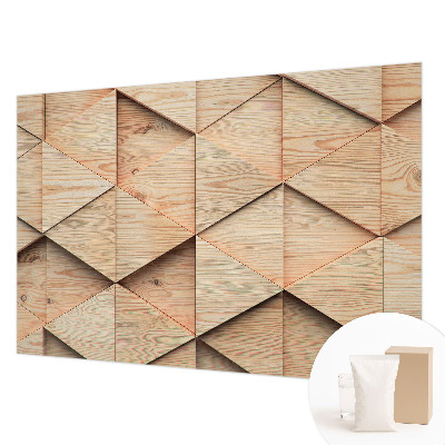 Bedruckte Vlies-Fototapete mit Motiv Holzmosaik