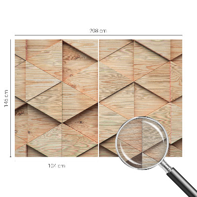 Bedruckte Vlies-Fototapete mit Motiv Holzmosaik