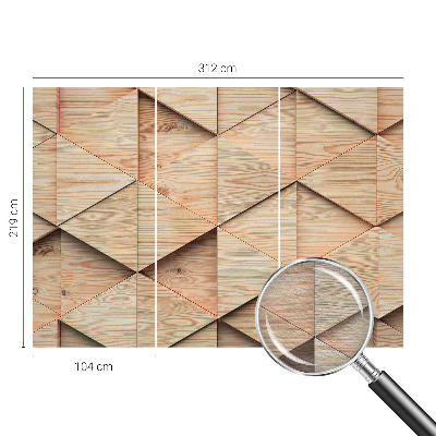 Bedruckte Vlies-Fototapete mit Motiv Holzmosaik