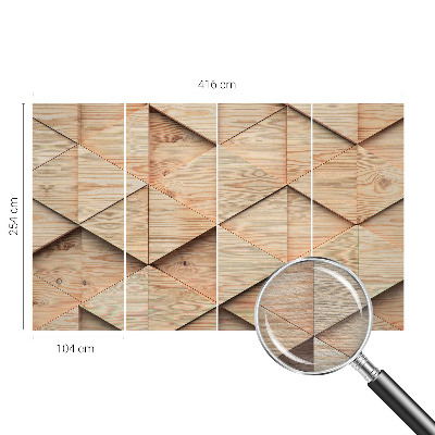 Bedruckte Vlies-Fototapete mit Motiv Holzmosaik