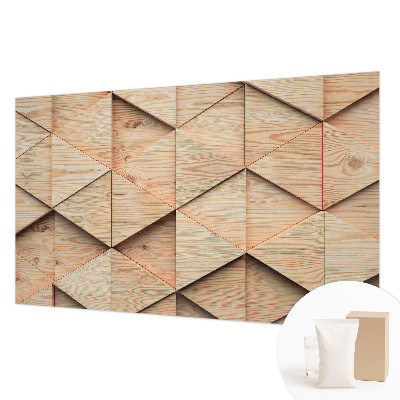 Bedruckte Vlies-Fototapete mit Motiv Holzmosaik
