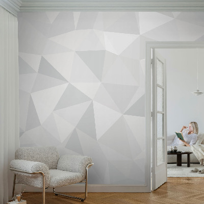 Vliestapete fürs Schlafzimmer mit dreieckigem Mosaikmotiv