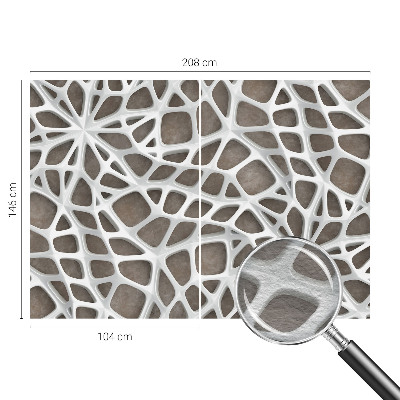 Vlies-Fototapete mit geometrischem Netzwerk-Motiv