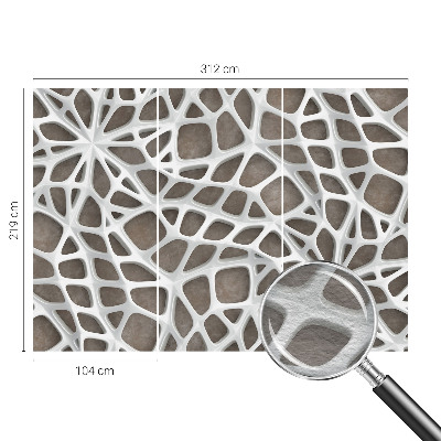 Vlies-Fototapete mit geometrischem Netzwerk-Motiv