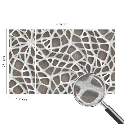 Vlies-Fototapete mit geometrischem Netzwerk-Motiv