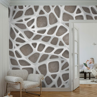 Vlies-Fototapete mit geometrischem Netzwerk-Motiv