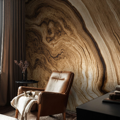 Fototapete fürs Schlafzimmer mit Holzmaserung