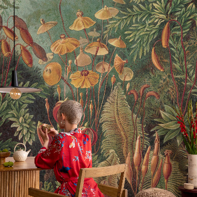 Motivtapete aus Vlies mit dem Motiv „Exotischer Garten“