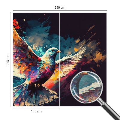 Fototapete aus Vlies mit farbenfrohem Vogelmotiv