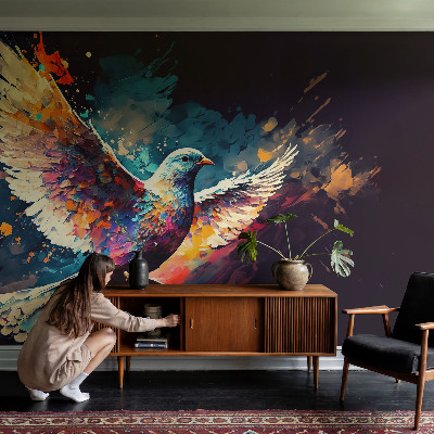 Fototapete aus Vlies Farbenfroher Vogel