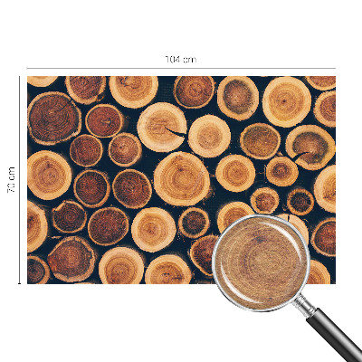 Vlies-Fototapete nach Maß mit Motiv aus ineinander verschlungenen Holzkreisen