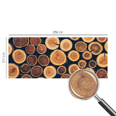 Vlies-Fototapete nach Maß mit Motiv aus ineinander verschlungenen Holzkreisen
