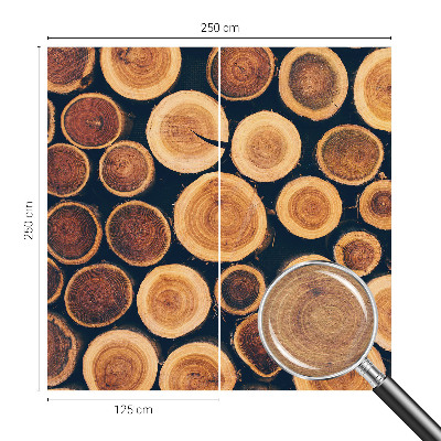 Vlies-Fototapete nach Maß mit Motiv aus ineinander verschlungenen Holzkreisen