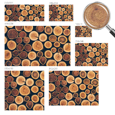 Vlies-Fototapete nach Maß mit Motiv aus ineinander verschlungenen Holzkreisen