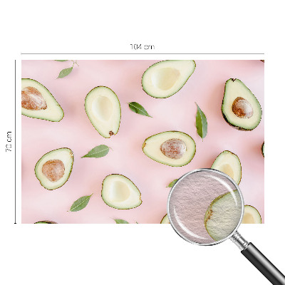 Vliestapete fürs Wohnzimmer mit Avocado-Motiv aus weichem Vliesmaterial