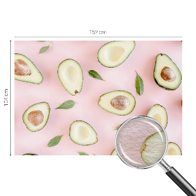 Vliestapete fürs Wohnzimmer mit Avocado-Motiv aus weichem Vliesmaterial