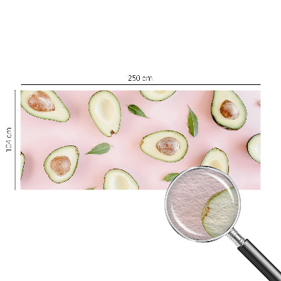 Vliestapete fürs Wohnzimmer mit Avocado-Motiv aus weichem Vliesmaterial