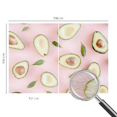 Vliestapete fürs Wohnzimmer mit Avocado-Motiv aus weichem Vliesmaterial