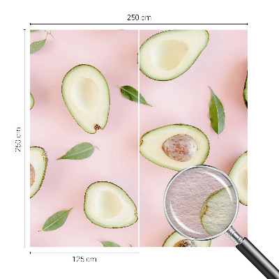 Vliestapete fürs Wohnzimmer mit Avocado-Motiv aus weichem Vliesmaterial
