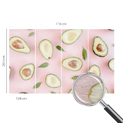 Vliestapete fürs Wohnzimmer mit Avocado-Motiv aus weichem Vliesmaterial