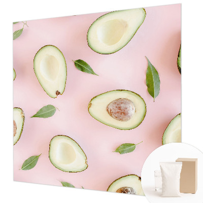 Vliestapete fürs Wohnzimmer mit Avocado-Motiv aus weichem Vliesmaterial