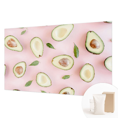 Vliestapete fürs Wohnzimmer mit Avocado-Motiv aus weichem Vliesmaterial