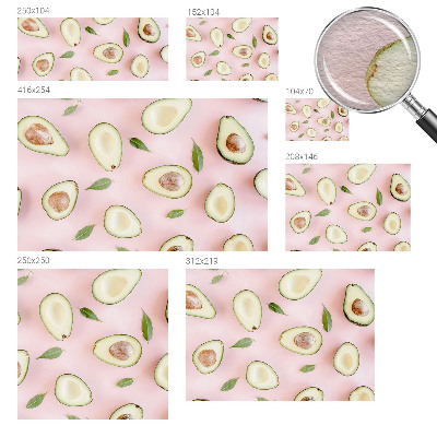 Vliestapete fürs Wohnzimmer mit Avocado-Motiv aus weichem Vliesmaterial