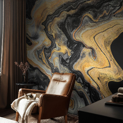 Vliestapete fürs Schlafzimmer mit einem Kaleidoskop aus Linienmuster