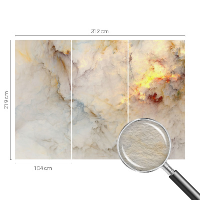 Dekorative Wand-Fototapete mit einem farbenfrohen Landschaftsmotiv