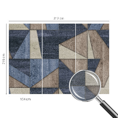 Fototapete fürs Wohnzimmer mit geometrischem Muster