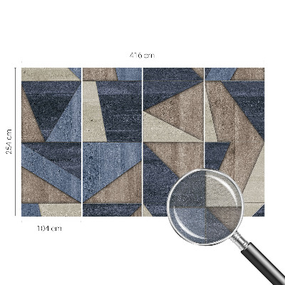 Fototapete fürs Wohnzimmer mit geometrischem Muster