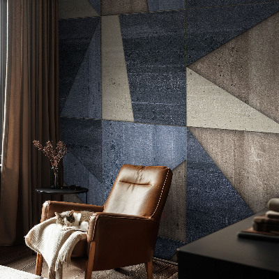 Fototapete fürs Wohnzimmer mit geometrischem Muster