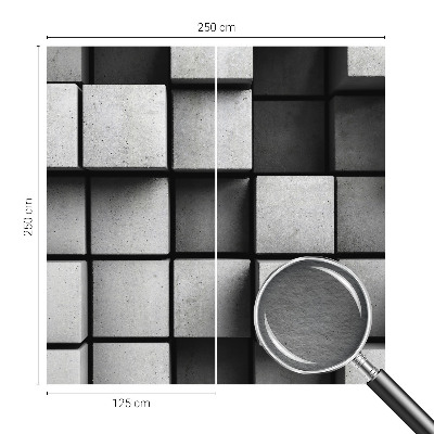 Wandtapete mit geometrischem Würfelmuster
