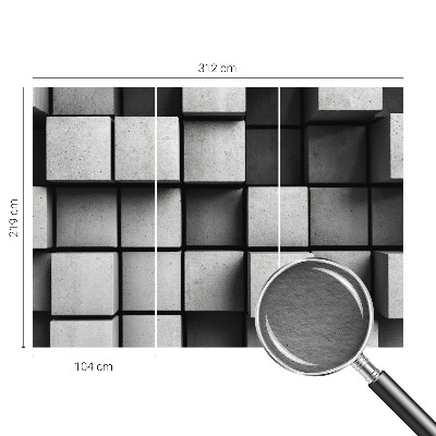 Wandtapete Geometrische Würfel