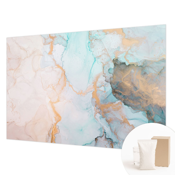 Vlies-Fototapete fürs Schlafzimmer mit Aquarellwellen als Motiv