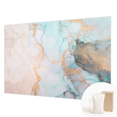 Vlies-Fototapete fürs Schlafzimmer mit Aquarellwellen als Motiv