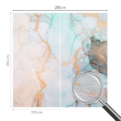 Vlies-Fototapete fürs Schlafzimmer mit Aquarellwellen als Motiv