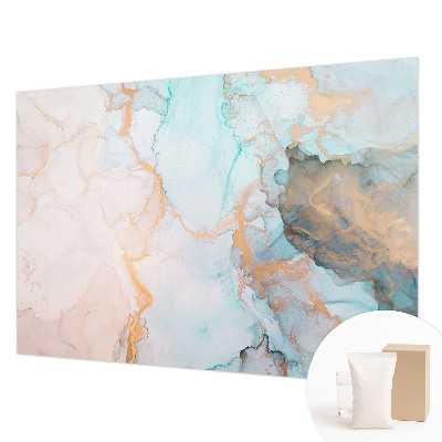 Vlies-Fototapete fürs Schlafzimmer mit Aquarellwellen als Motiv