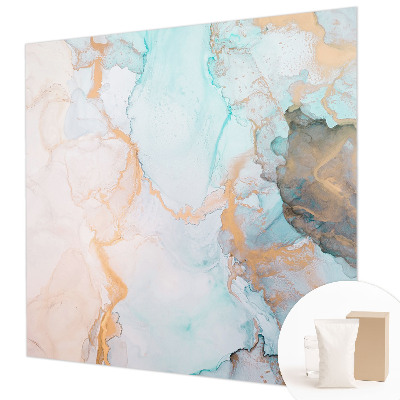 Vlies-Fototapete fürs Schlafzimmer mit Aquarellwellen als Motiv