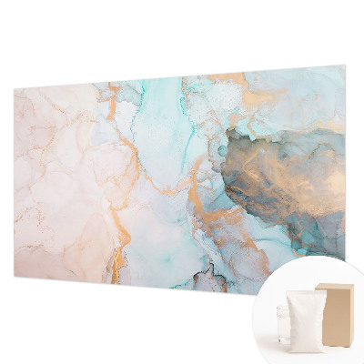 Vlies-Fototapete fürs Schlafzimmer mit Aquarellwellen als Motiv
