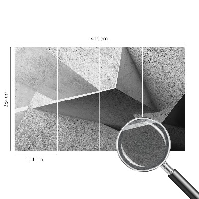 Vlies-Fototapete fürs Wohnzimmer mit geometrischem Muster