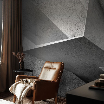 Vlies-Fototapete fürs Wohnzimmer mit geometrischem Muster